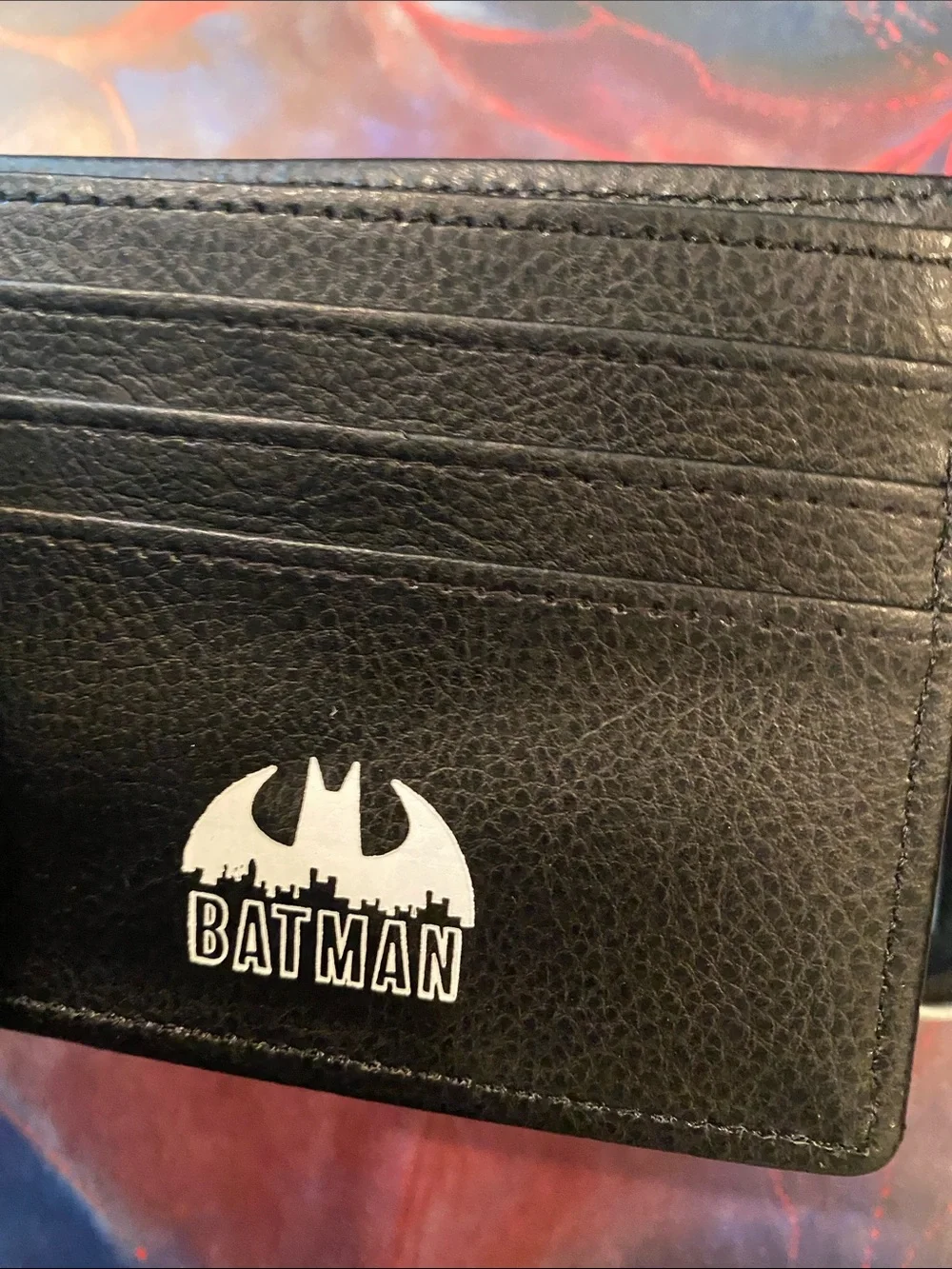 Batman Men's Bifold Wallet in Blue, Red, Gray